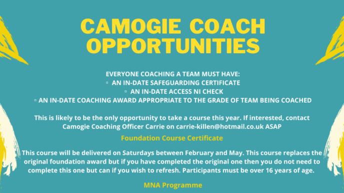 Camogie Coach Opportunities