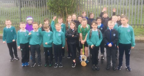 Over fifty children from St Colman's Primary School Kilkeel enjoyed learning camogie with some of our An Ríocht coaches.